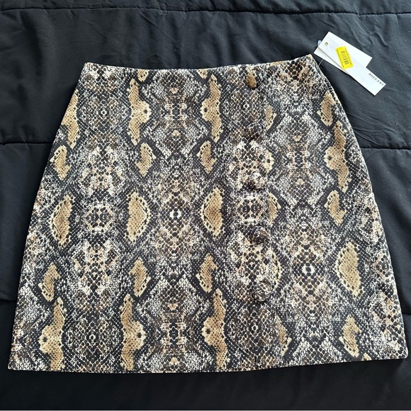 Corduroy Snake-print Mini-skirt Small juniors - Picture 1 of 1